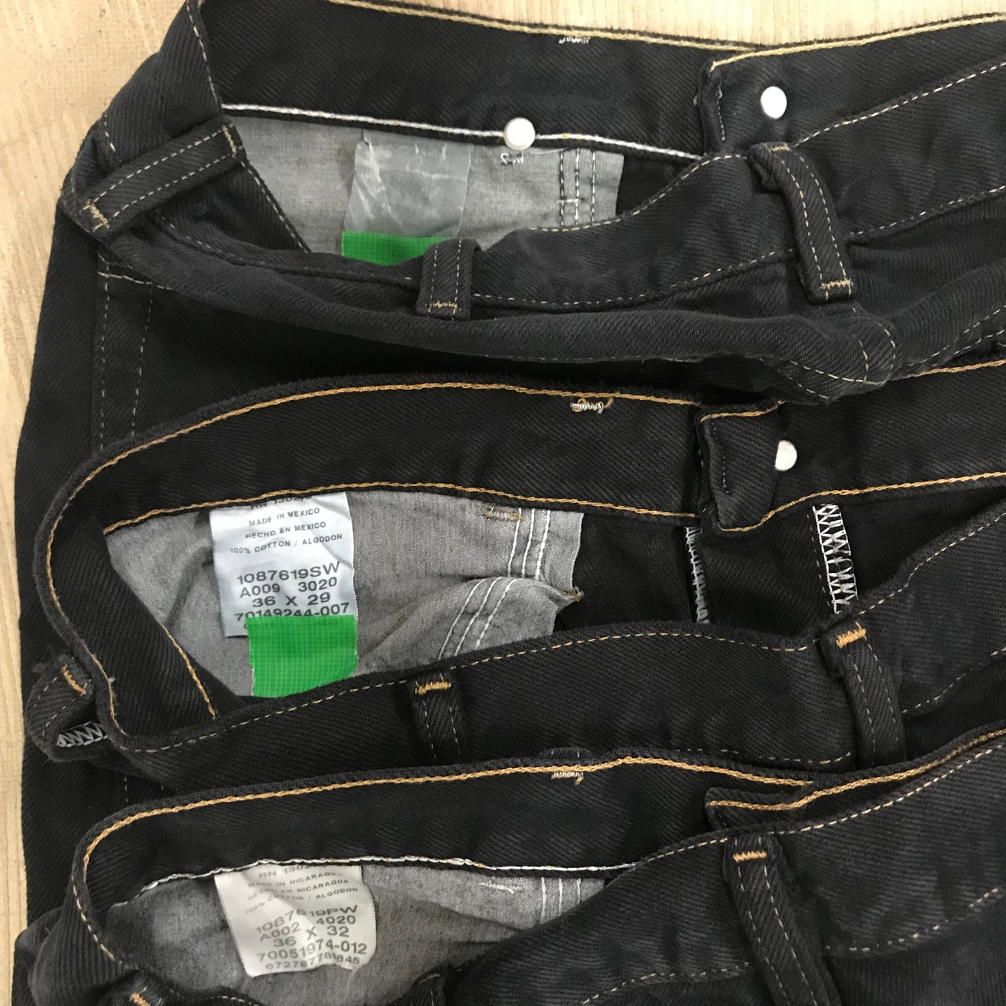 [現物] 黒染めデニムパンツ/ラングラー/ラスラー/ノーティカ 10pcs H0727004