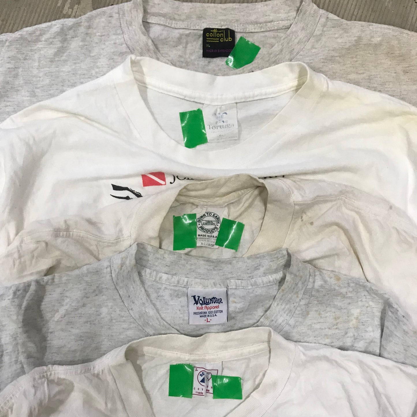 [現物] 90年代 白Tシャツ(シミあり) 20pcs H0810003