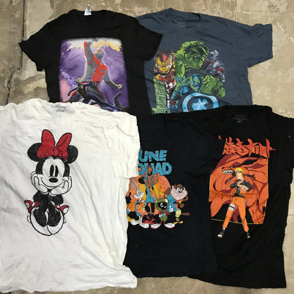 [現物] キャラクター/アニメTシャツ 20pcs D0625001