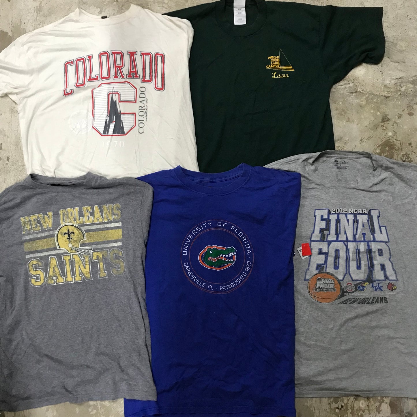 [現物] チームカレッジ系Tシャツ 20pcs D0716001