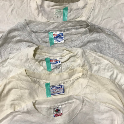 [現物] 90s 白Tシャツ(シミあり) 20pcs D0714001