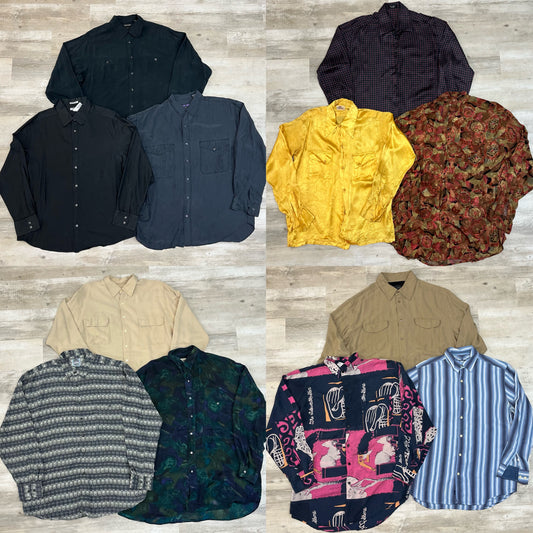 [In Stock] Long-sleeved silk shirt 12pcs C0716003
