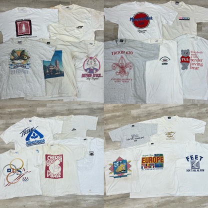 [現物] 90s 白Tシャツ(シミあり) 20pcs C0715002