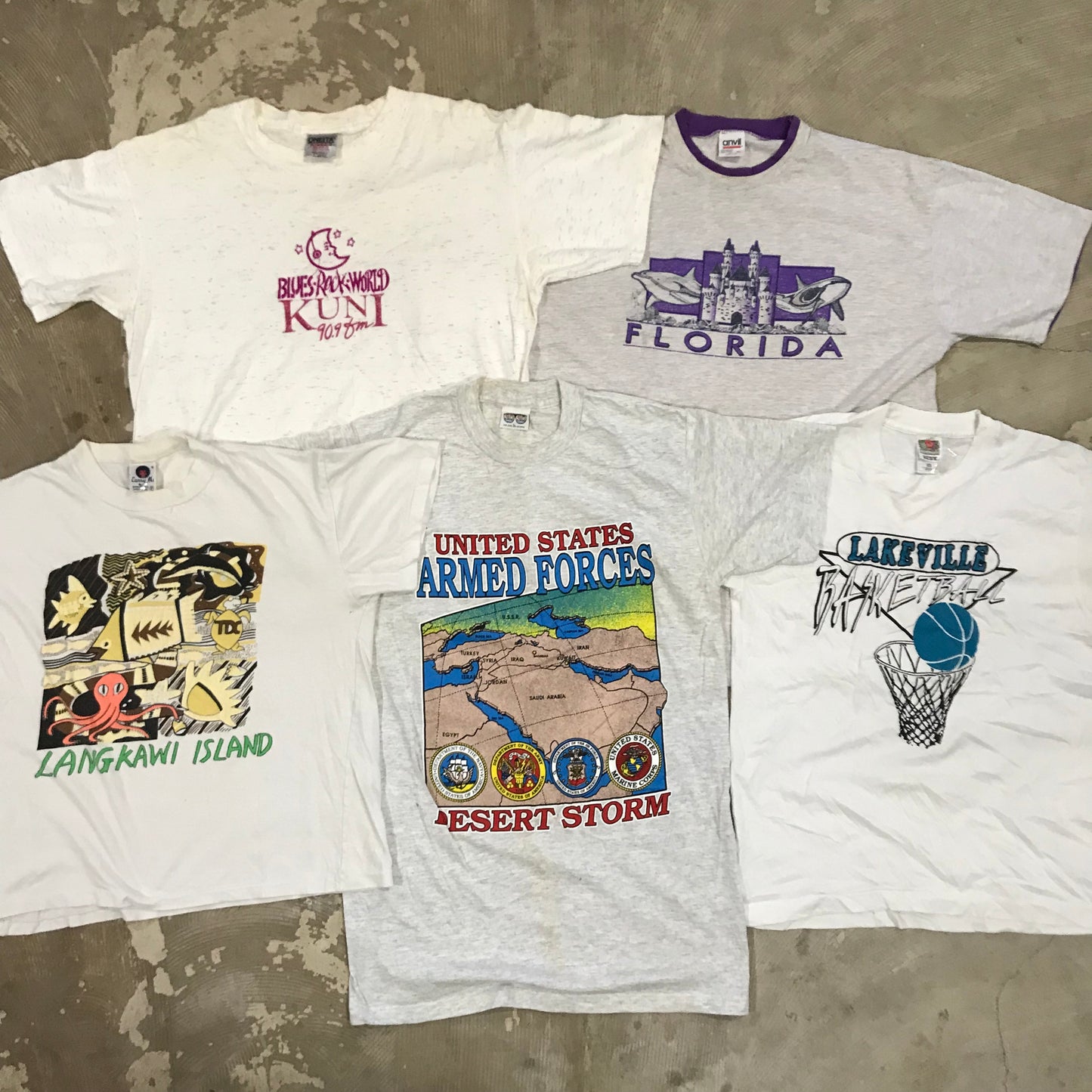 [現物] 90s 白系Tシャツ(シミあり) 20pcs D0629001