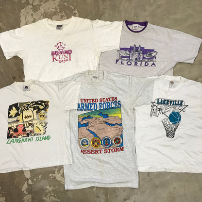 [現物] 90s 白系Tシャツ(シミあり) 20pcs D0629001