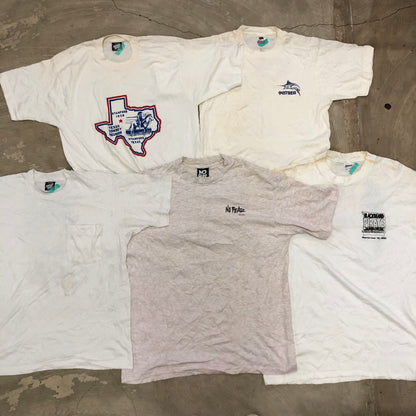 [現物] 90s 白Tシャツ(シミあり) 20pcs E0713005
