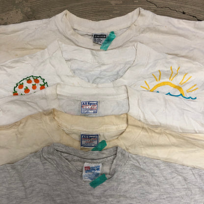 [現物] 90s 白Tシャツ(シミあり) 20pcs E0713004
