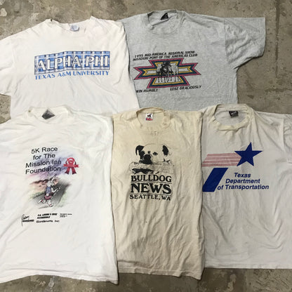 [現物] 90s 白Tシャツ(シミあり) 20pcs D0713004