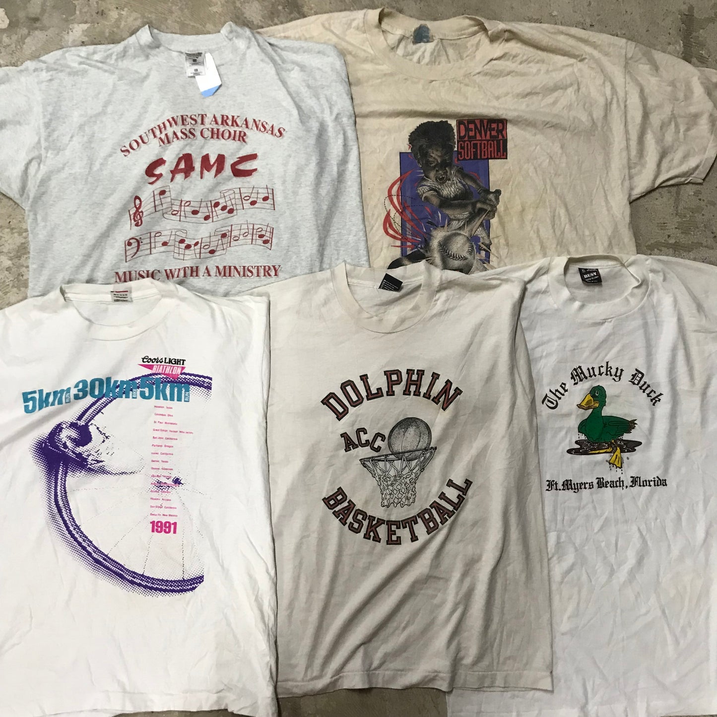 [現物] 90s 白Tシャツ(シミあり) 20pcs D0713004