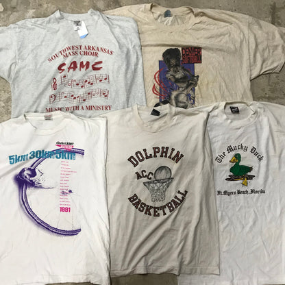 [現物] 90s 白Tシャツ(シミあり) 20pcs D0713004