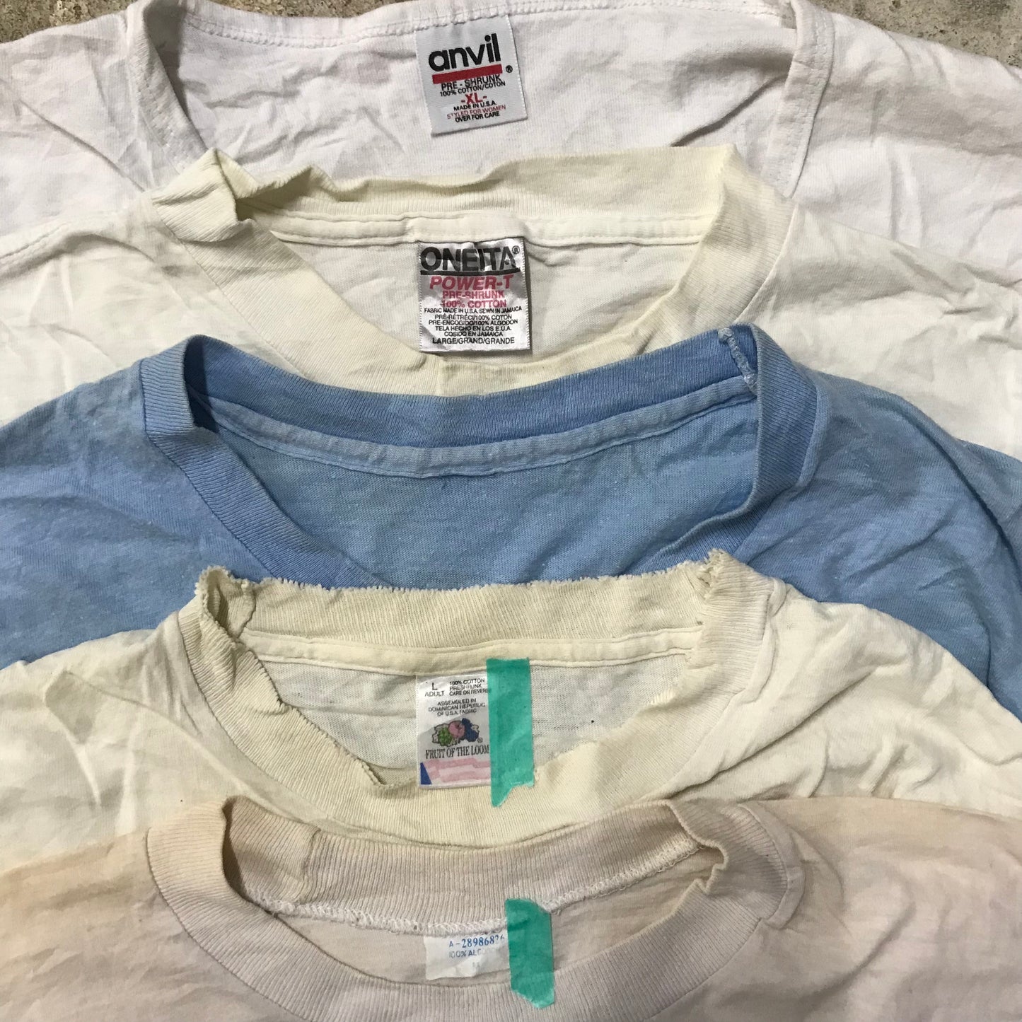 [現物] 90s 白系Tシャツ(シミあり) 20pcs D0709002