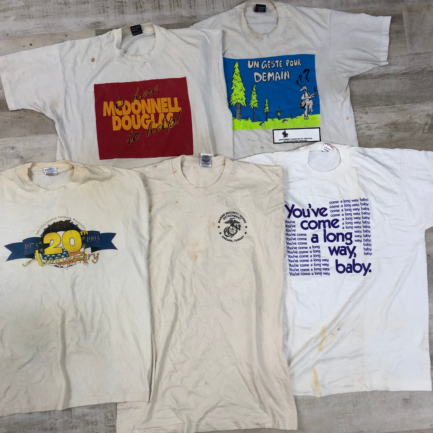 [現物] 90s 白Tシャツ(シミあり) 20pcs G0812001