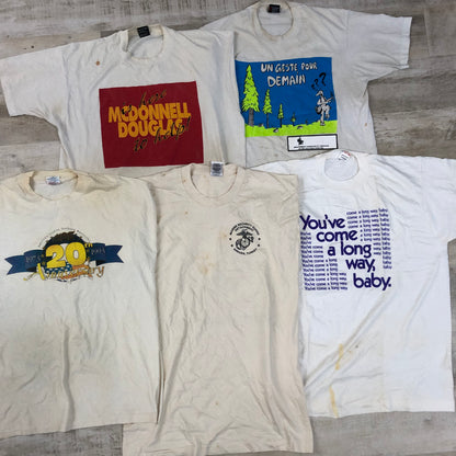 [現物] 90s 白Tシャツ(シミあり) 20pcs G0812001