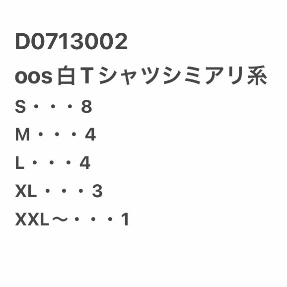 [現物] 00s 白Tシャツ(シミあり) 20pcs D0713002