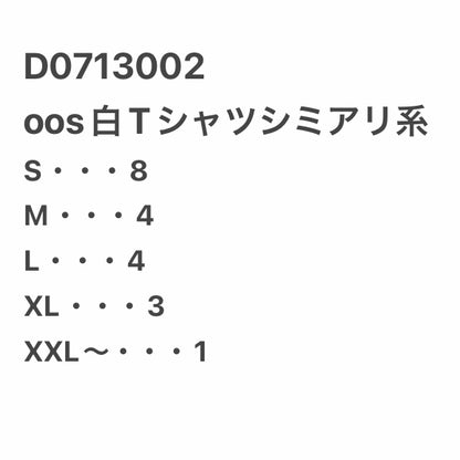 [現物] 00s 白Tシャツ(シミあり) 20pcs D0713002