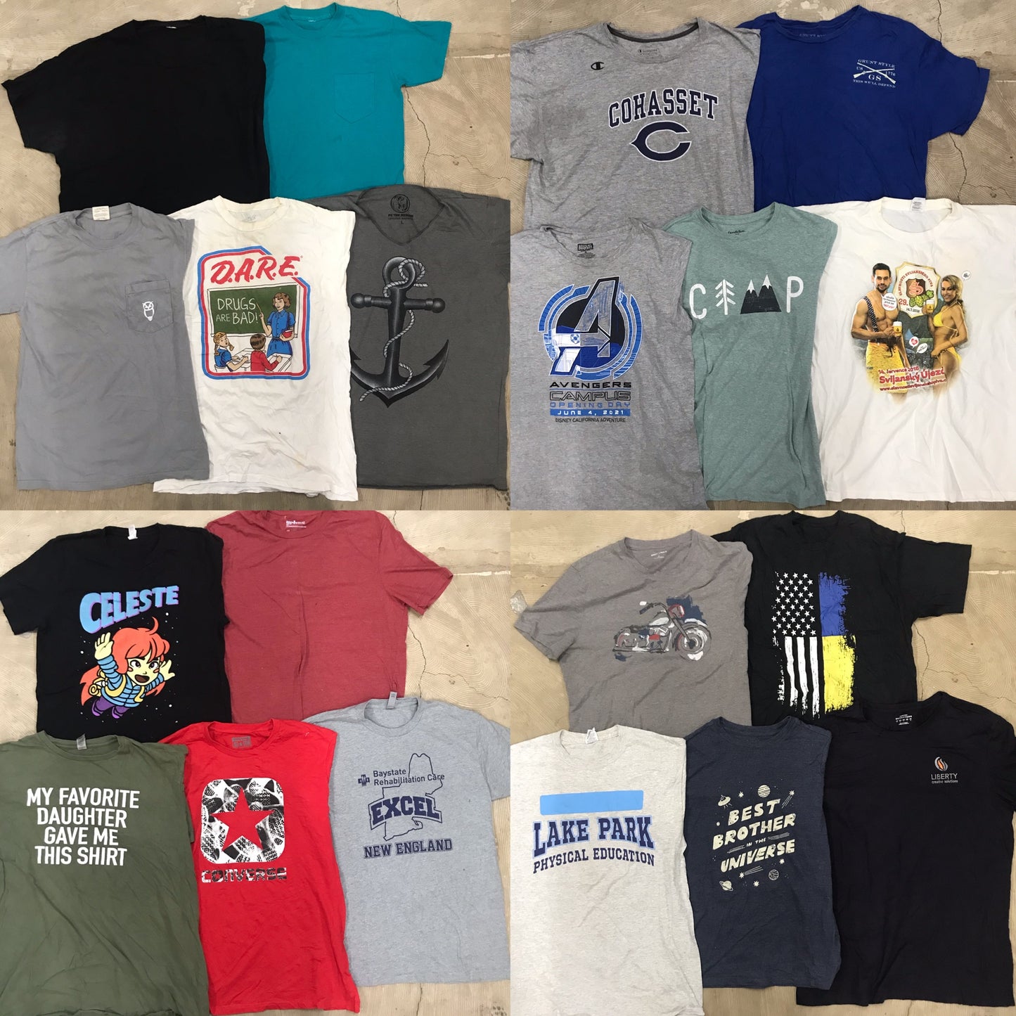 [現物] アメカジプリントTシャツ 20pcs G0730004