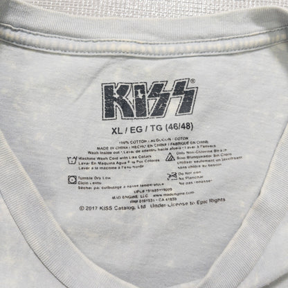 Used clothing wholesale, bulk sale, washed, mixed brand band t-shirts, 12-piece set (S-XXL), including Red Hot Chili Peppers, Kiss, etc. 