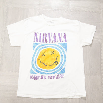 Used clothing wholesale, bulk sale, washed, mixed brand band t-shirts, 12-piece set (S-XXL), including Red Hot Chili Peppers, Kiss, etc. 