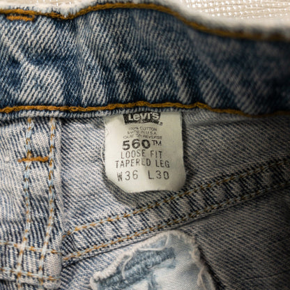 古着卸 現物まとめ売り 洗濯済み 90s リーバイス550 ダメージ デニムパンツ  5本セット (W36-W38)