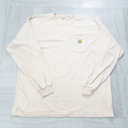 Used Carhartt Long Sleeve T-Shirts (M-XXL) - Set of 12 - Bulk Sale, Washed 