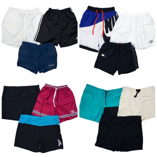 古着卸 現物まとめ売り 洗濯済み スポーツ ブランドミックス ナイロンハーフパンツ 12枚セット (S-XL) ナイキ、リーボック等