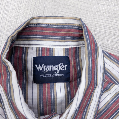 Used clothing wholesale, bulk sale, washed, mixed-brand striped shirts, 11-piece set (M-XXXL), Izod, Wrangler, etc. 