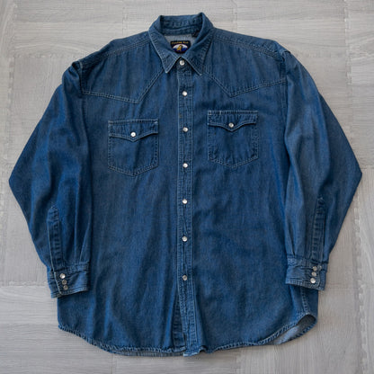 Used clothing wholesale bulk sale, washed, mixed-brand denim shirts, 10-pack (M-XL), including Levi's, Marlboro, etc. 