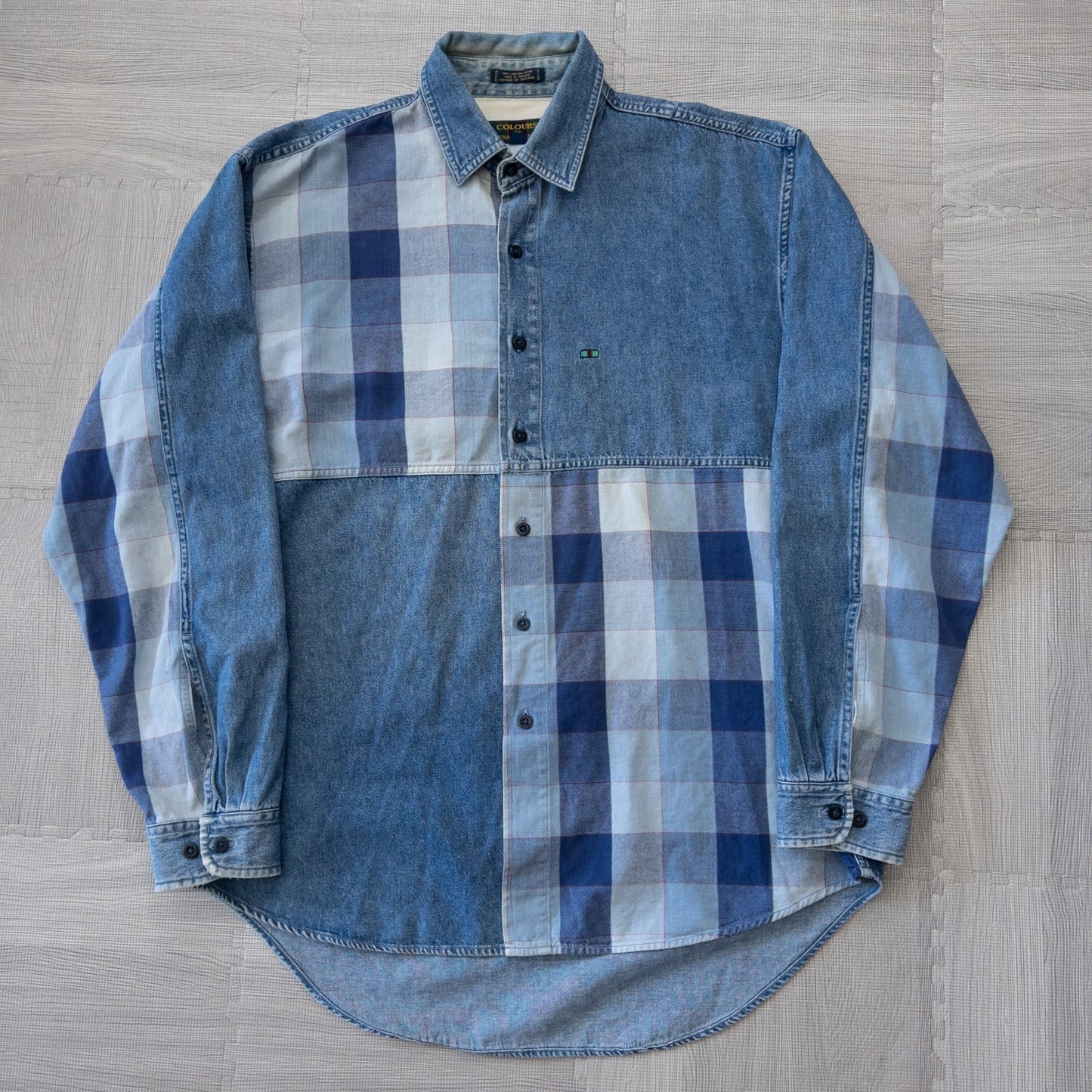 Used clothing wholesale bulk sale, washed, mixed-brand denim shirts, 10-pack (M-XL), including Levi's, Marlboro, etc. 