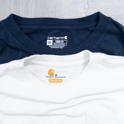 Used Carhartt T-shirts, 7-piece set (M-XXL) - Bulk sale, washed. 