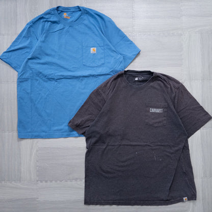 Used Carhartt T-shirts, 7-piece set (M-XXL) - Bulk sale, washed. 