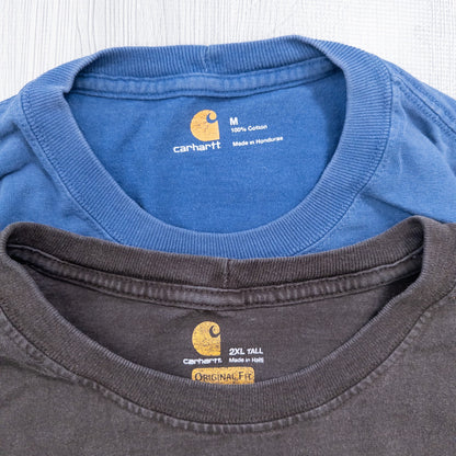 Used Carhartt T-shirts, 7-piece set (M-XXL) - Bulk sale, washed. 
