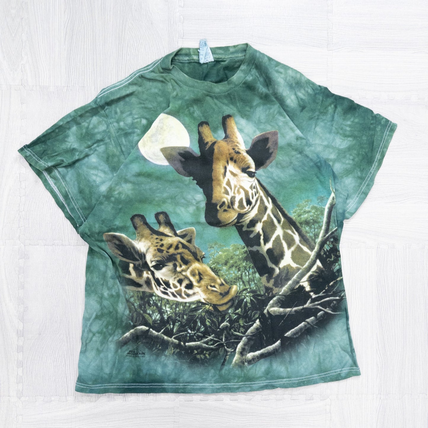 Used clothing wholesale bulk sale, washed mountain t-shirts, 12-count (L-XXXL) 