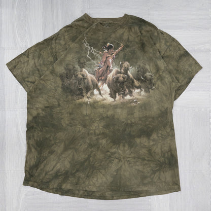 Used clothing wholesale bulk sale, washed mountain t-shirts, 12-count (L-XXXL) 