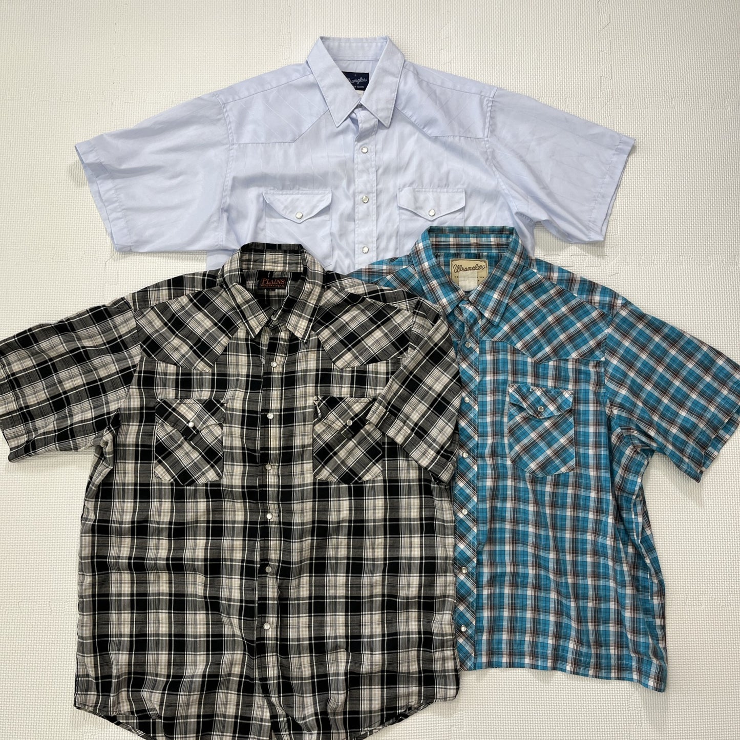 古着卸 現物まとめ売り 洗濯済み 半袖ウエスタンシャツ 12枚セット(M-XL)