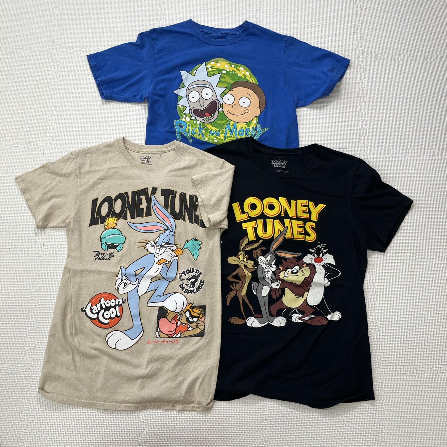 古着卸 現物まとめ売り 洗濯済み USアニメキャラ 半袖Tシャツ 10枚セット(S-XL)