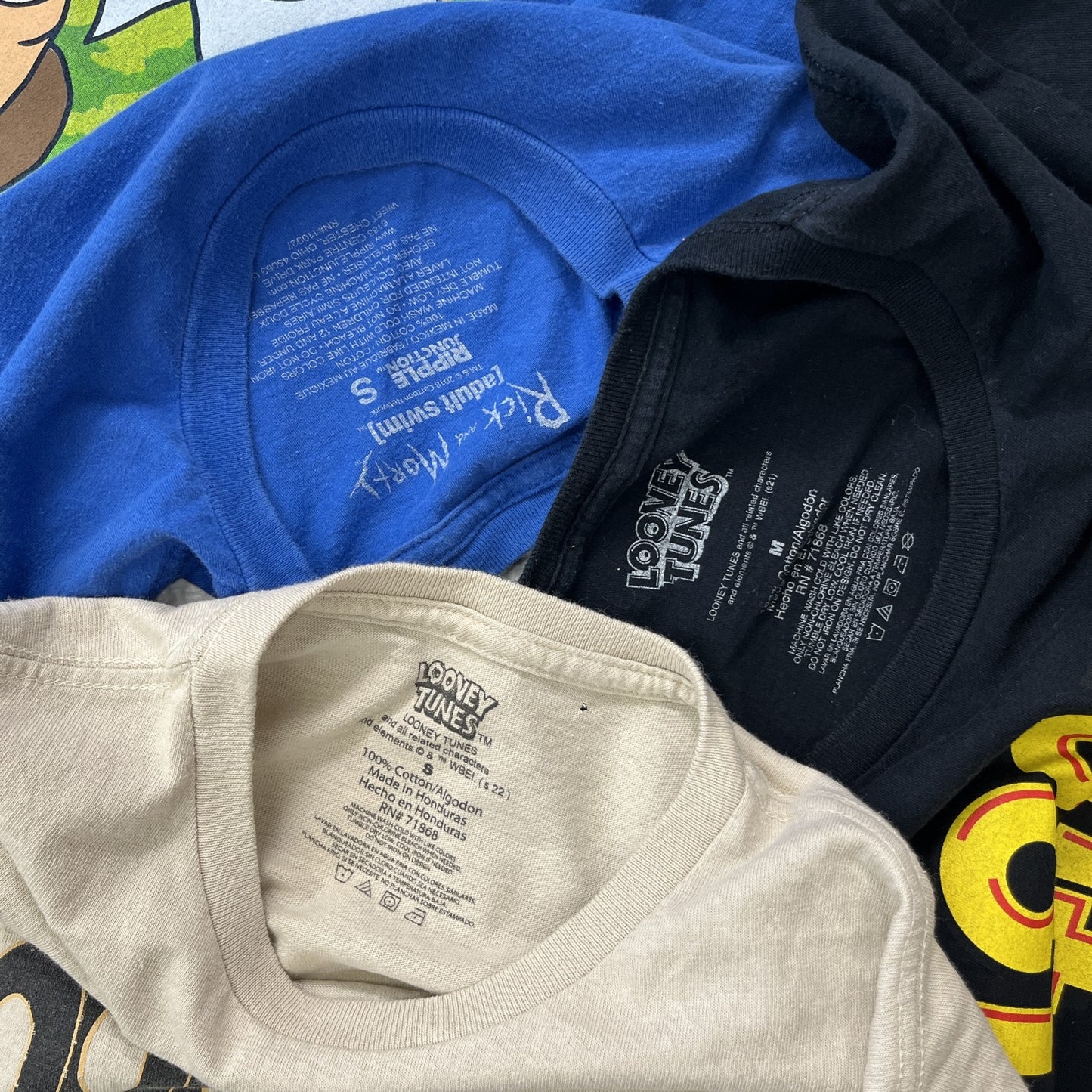 古着卸 現物まとめ売り 洗濯済み USアニメキャラ 半袖Tシャツ 10枚セット(S-XL)