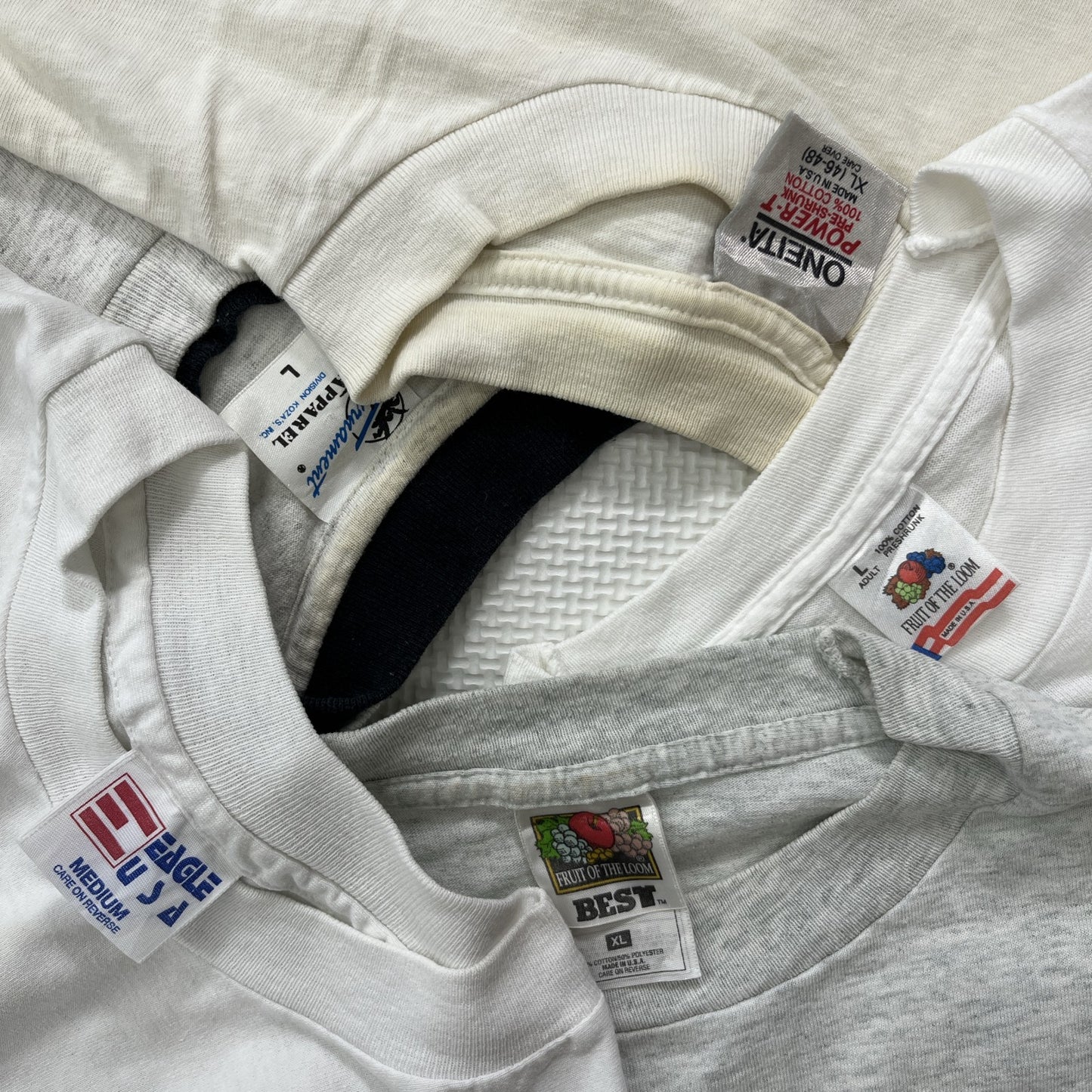 古着卸 現物まとめ売り 洗濯済み 90s シミあり白Tシャツ 20枚セット(M-XL)