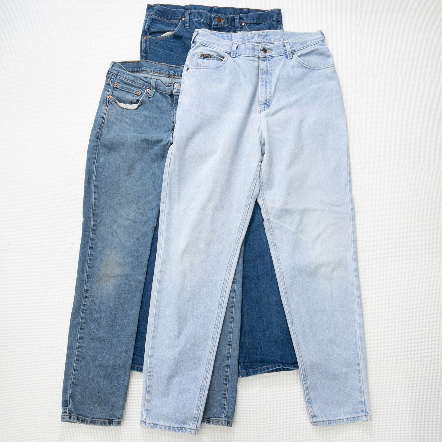古着卸 現物まとめ売り 洗濯済み ブランドミックス デニムパンツ 12本セット(W32-W36)リーバイス、ラングラー等