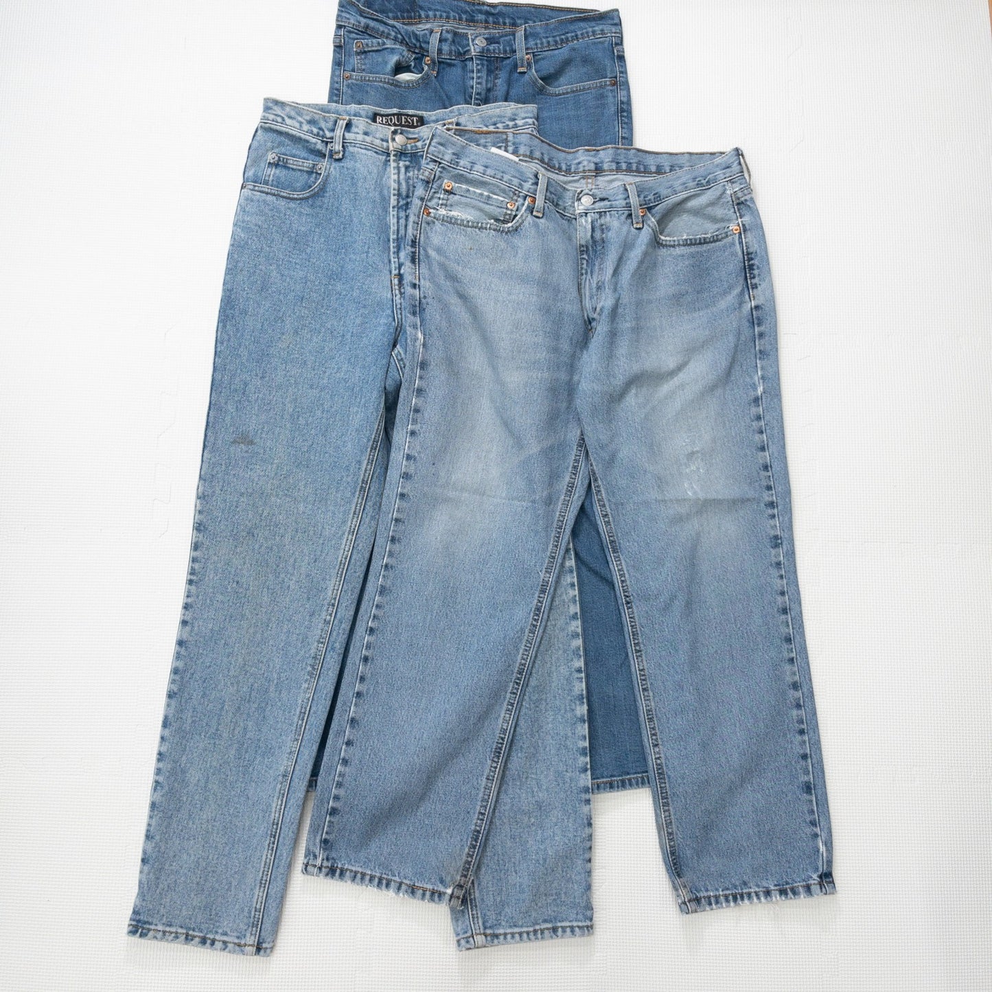 古着卸 現物まとめ売り 洗濯済み ブランドミックス デニムパンツ 12本セット(W32-W36)リーバイス、ラングラー等