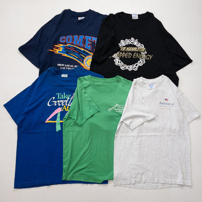 古着卸 現物まとめ売 洗濯済 90s 半袖Tシャツ シングルステッチ USA製 20枚セット(M-XXL)