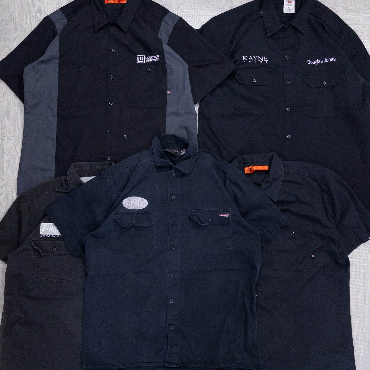 古着卸 現物まとめ売り 洗濯済み DICKIES ディッキーズ 半袖 ワークシャツ 半袖シャツ 23枚セット(L~XL) w613001