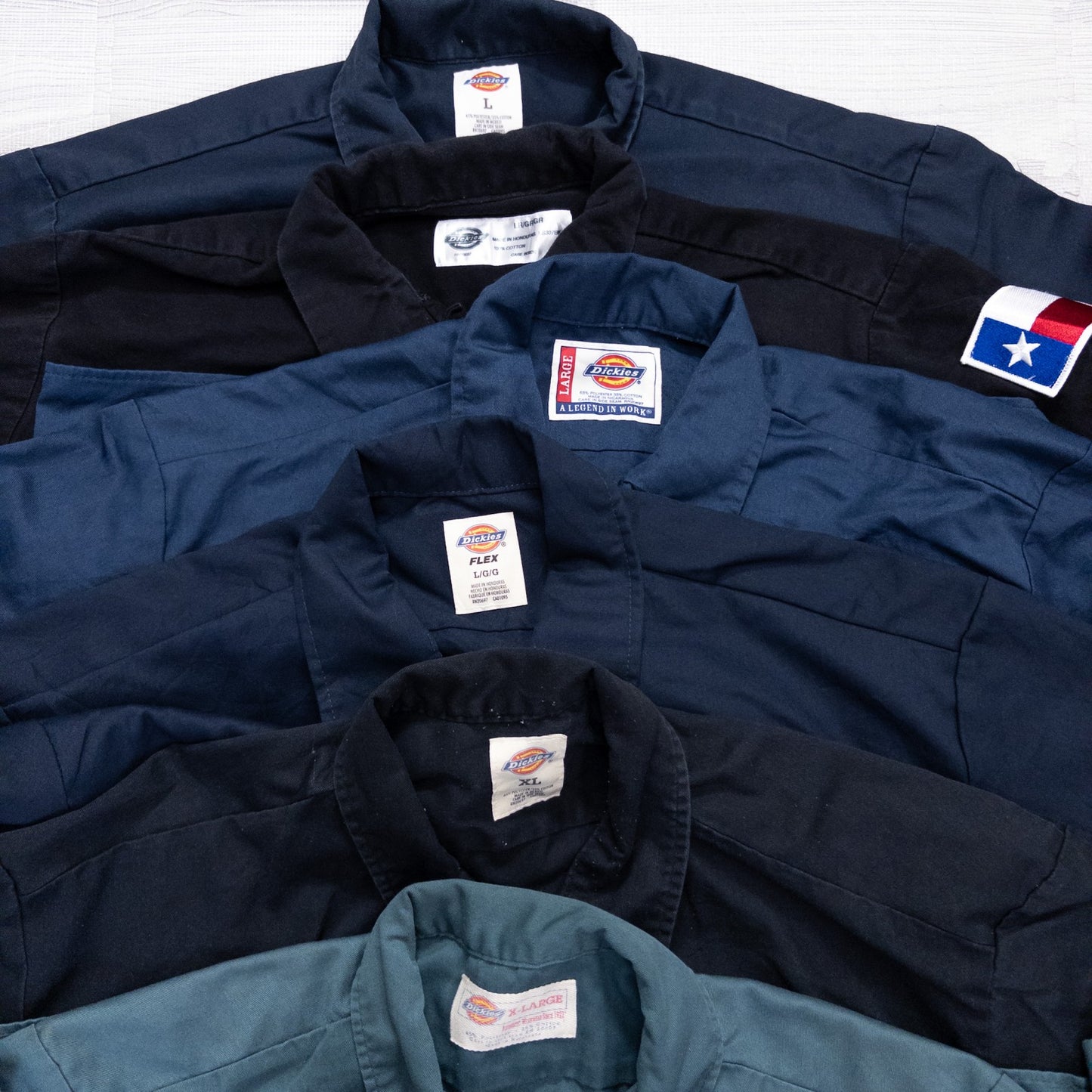 古着卸 現物まとめ売り 洗濯済み DICKIES ディッキーズ 半袖 ワークシャツ 半袖シャツ 23枚セット(L~XL) w613001