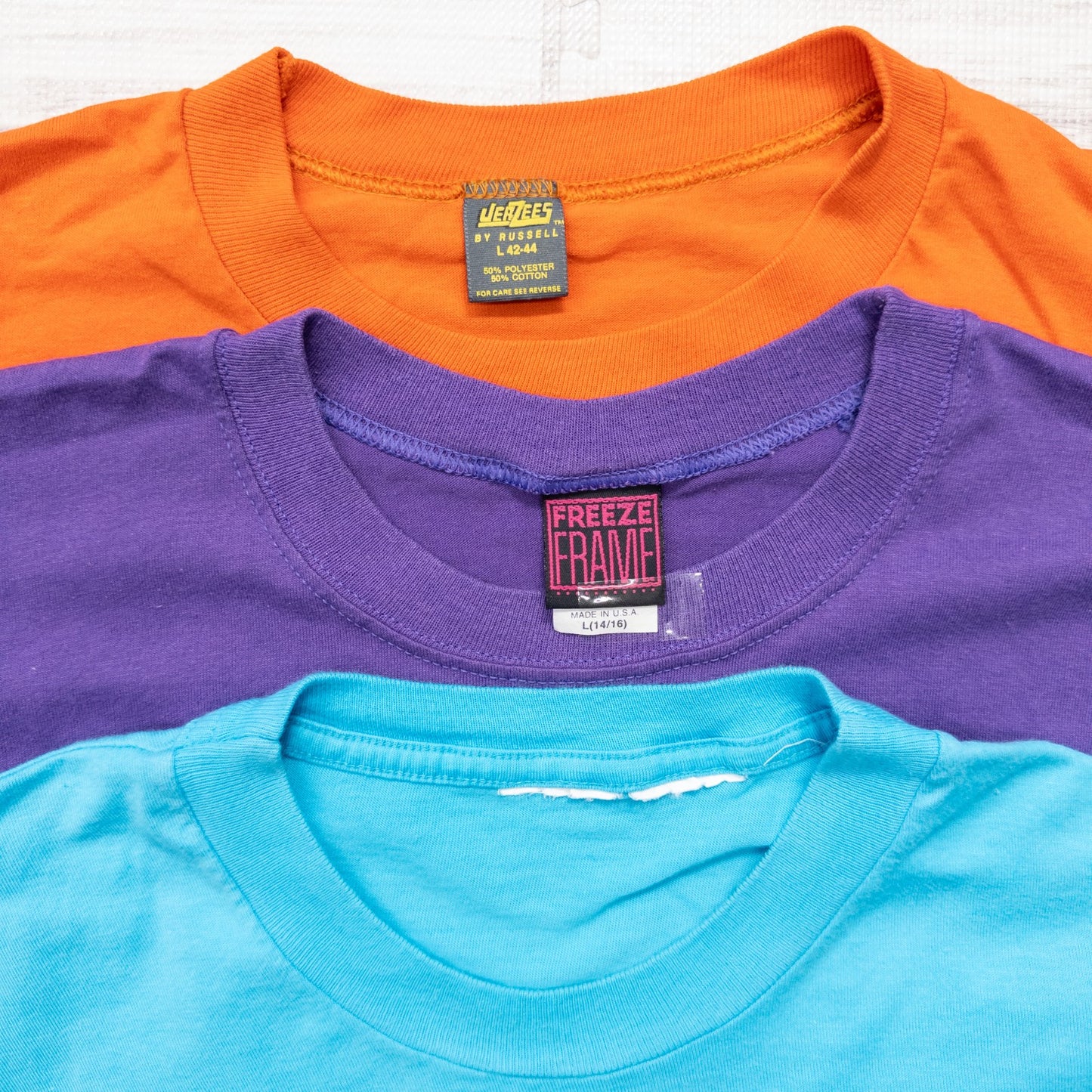 古着卸 現物まとめ売り 洗濯済み 90s シングルステッチ 無地 半袖Tシャツ 13枚セット(M-XXL) w622001