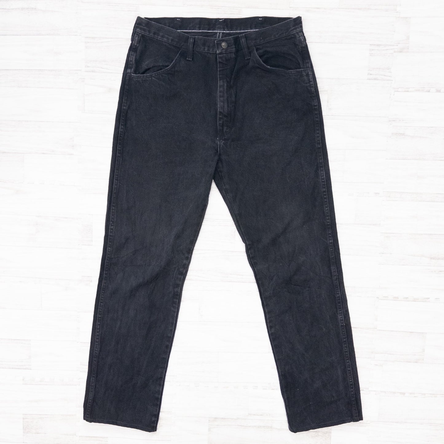 古着卸 現物まとめ売り 洗濯済み ブラックデニム 5本セット(W34-W36) L30-L32 ※L33以上はL32の長さにカット済み w623001