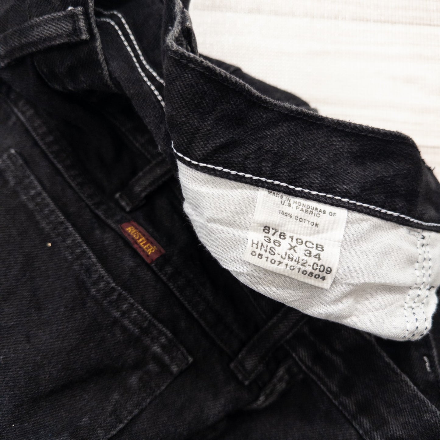 古着卸 現物まとめ売り 洗濯済み ブラックデニム 5本セット(W34-W36) L30-L32 ※L33以上はL32の長さにカット済み w623001