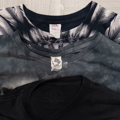 古着卸 現物まとめ売り 洗濯済み スカル 半袖Tシャツ タンクトップ１枚 計15枚セット(M-XXXL) w701007
