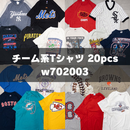 古着卸 現物まとめ売り 洗濯済み NFL MLB NHL オフィシャルチーム系 半袖Tシャツ 17枚セット(L-XXL) w702003