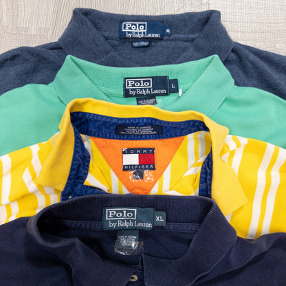古着卸 現物まとめ売り 洗濯済み ブランドミックス 半袖ポロシャツ 16枚セット(S-XXXL) w703005
