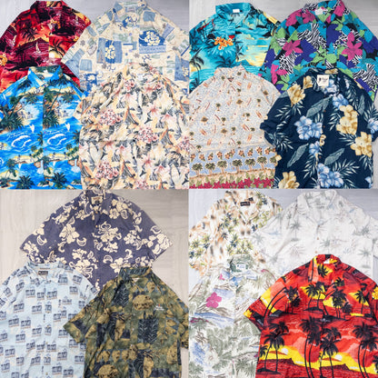 古着卸 現物まとめ売り 洗濯済み アロハシャツ 15枚セット(M-XXL) w704004