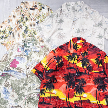 古着卸 現物まとめ売り 洗濯済み アロハシャツ 15枚セット(M-XXL) w704004